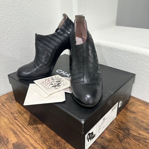 Chanel Leather Ankle Boots - Picture 1 of 9